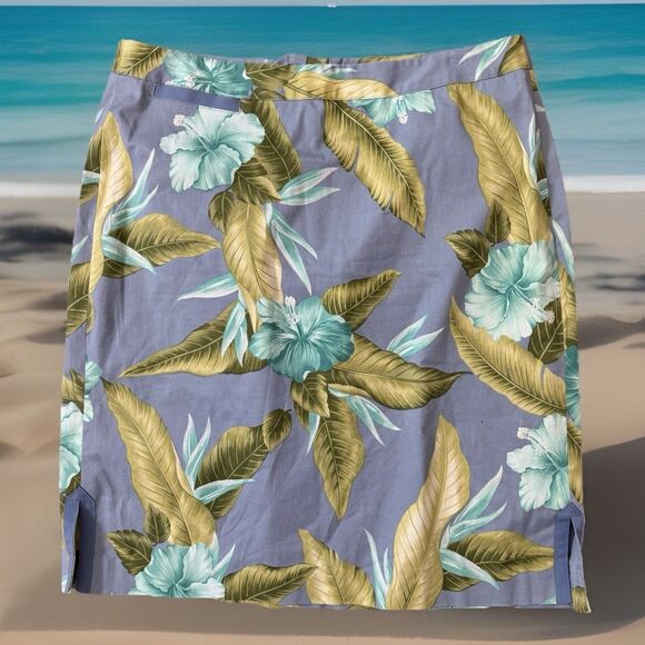 Tommy‎ Bahama Skirt Womens Sz 8 Floral Boracay Beach Short Stretch Summer Beach - Picture 1 of 3